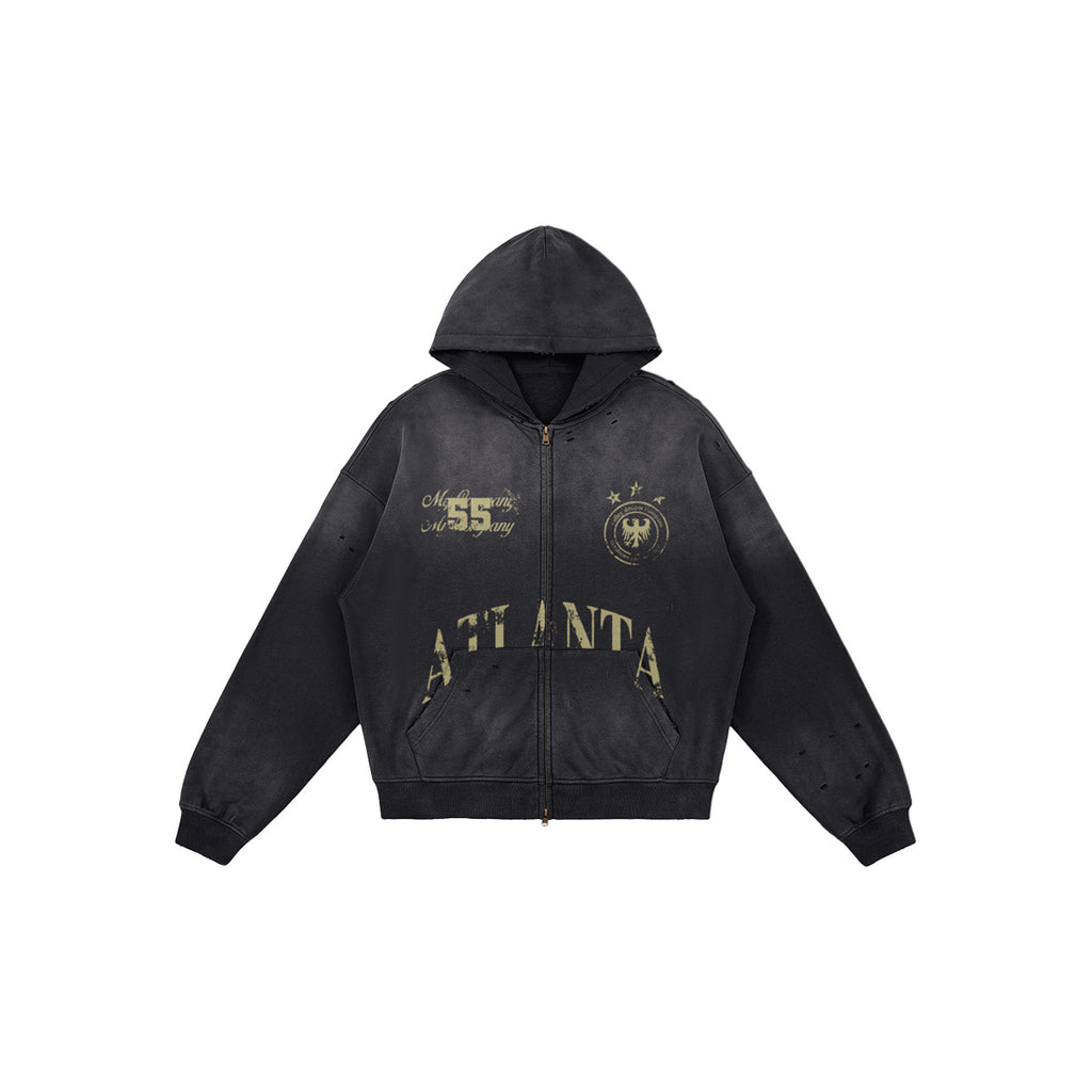 Atlanta Sun-Faded Zip Hoodie