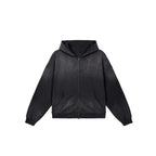 Basic Washed Zip Up Hoodie