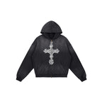 Cross Sun-Faded Zip Hoodie