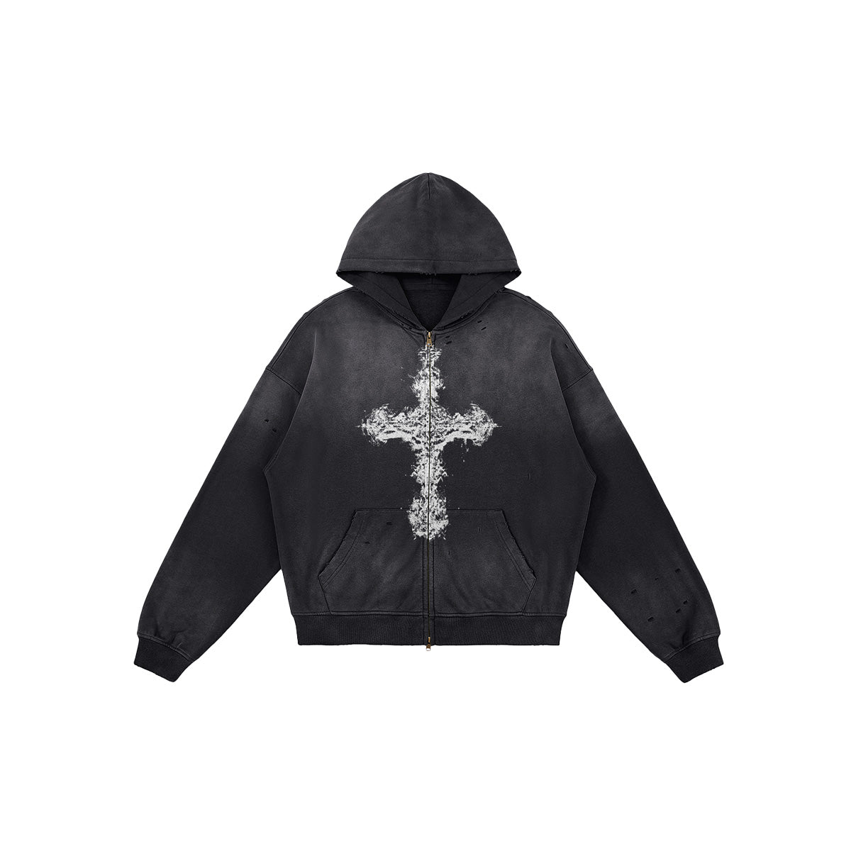 Cross Sun-Faded Zip Hoodie