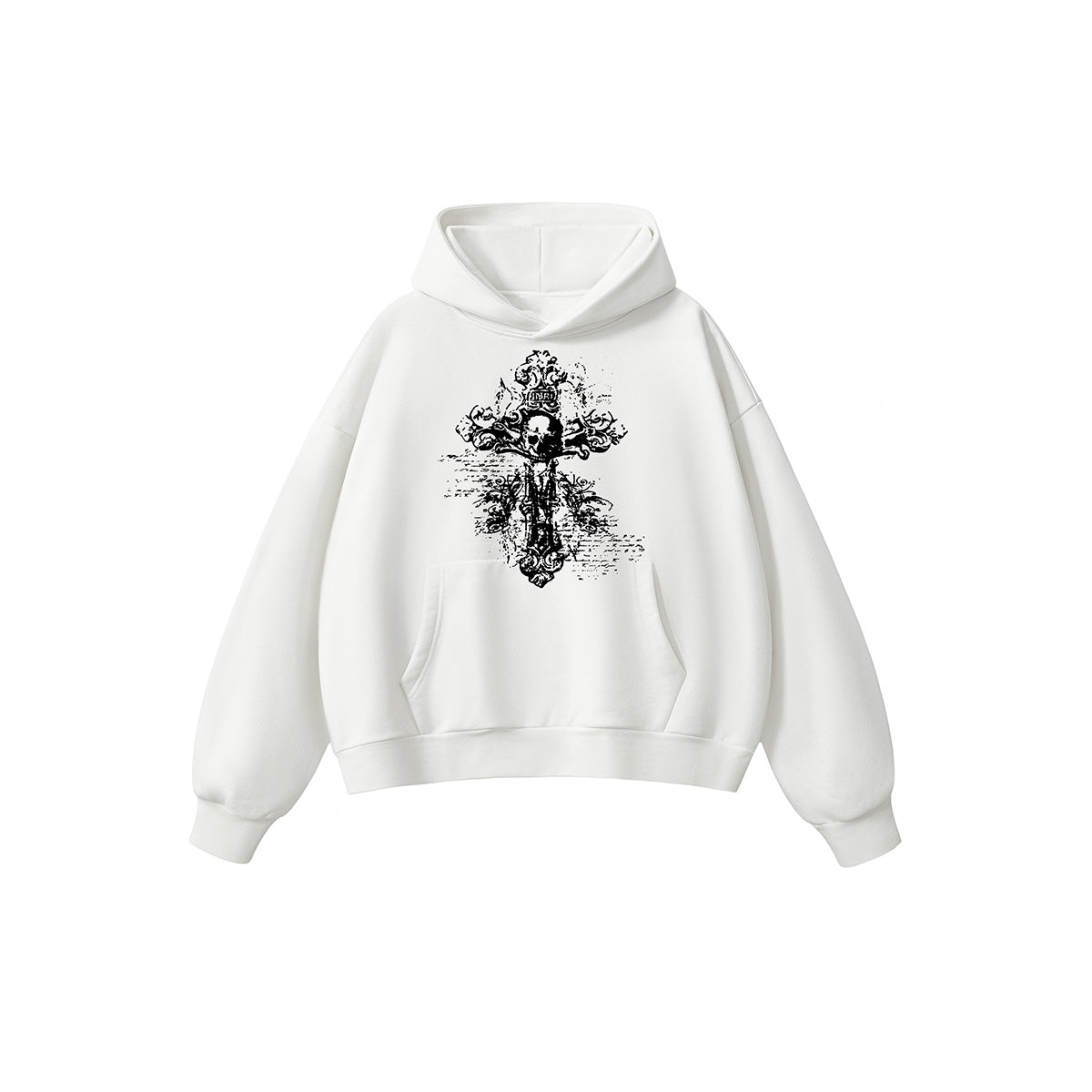 BLACK CROSS HOODIE