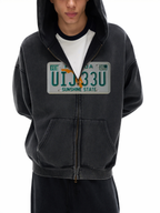 Florida License Plate Zip Hoodie