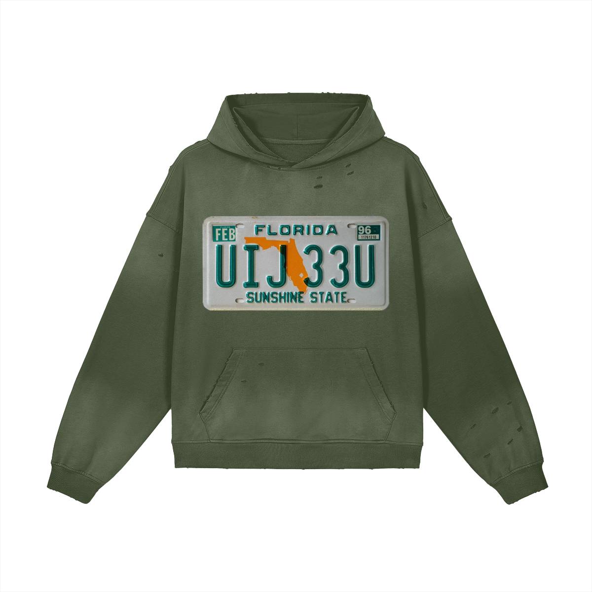 Florida License Plate Hoodie